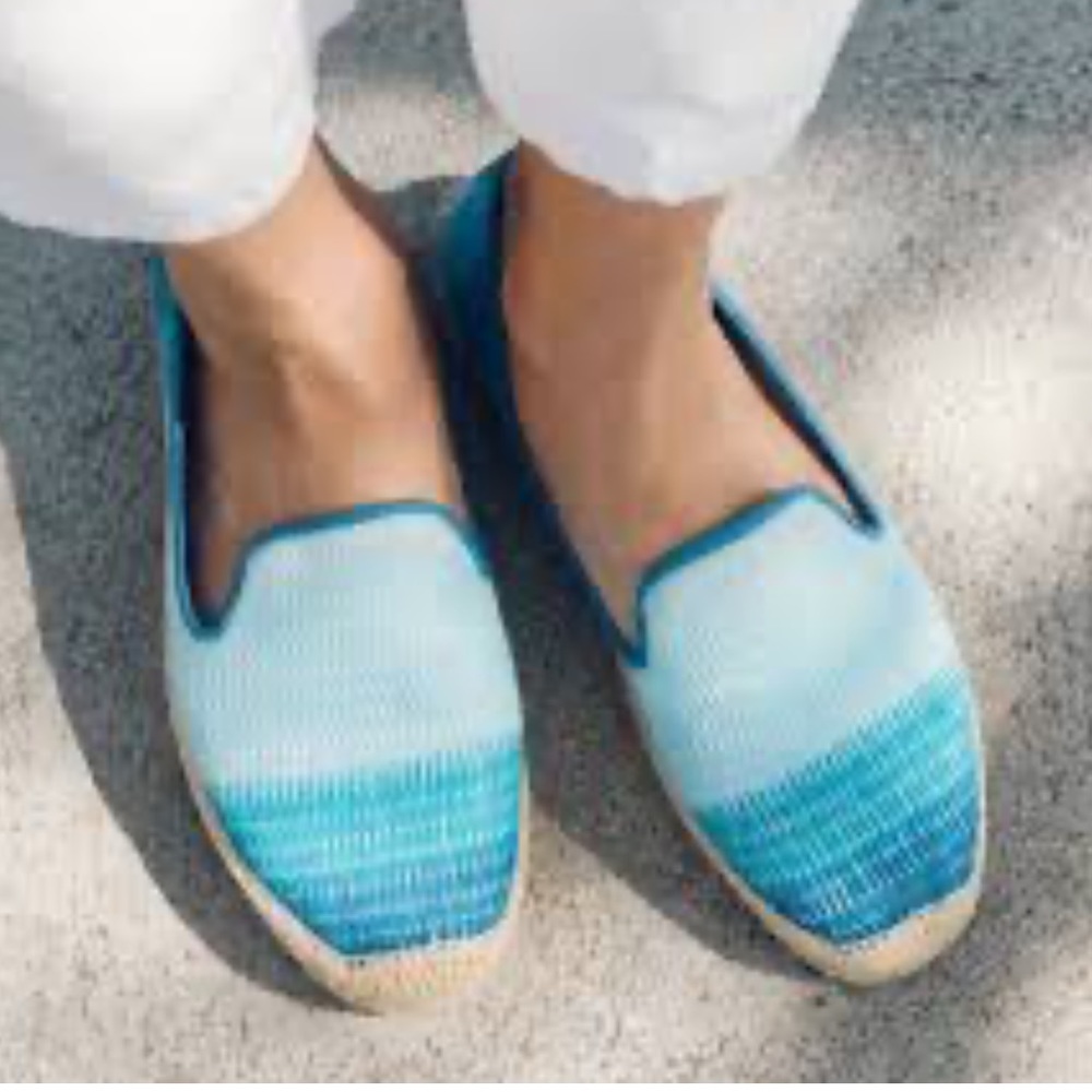 Soludos Ombré Blue Slip On Espadrille Loafer Shoes. Size 5.5 - Picture 1 of 11